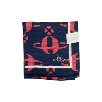 Vivienne Westwood Silk Scarves Unisex Blue Red