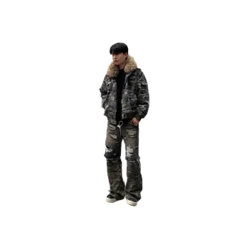 DAFK Jeans Men's Black Camouflage 