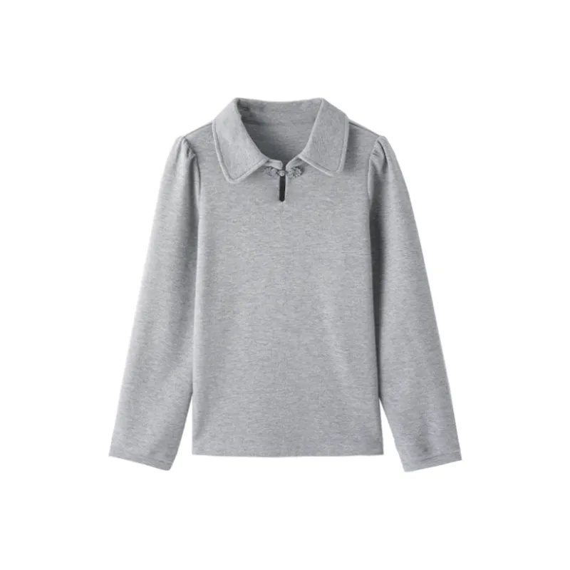 Mo Han Yi Mei Regular T Shirt Women's Gray-0