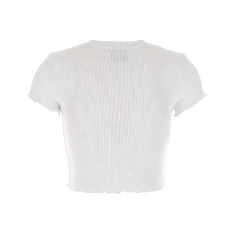 MOSCHINO Cropped Ribbed T Shirt-1