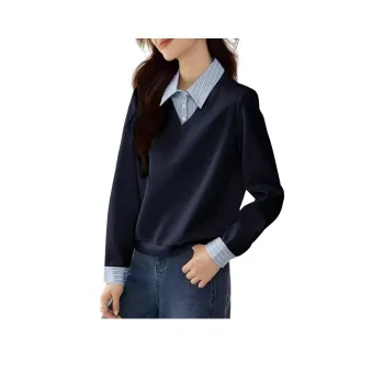 Oudifu Sweatshirt Women's Navy Blue
