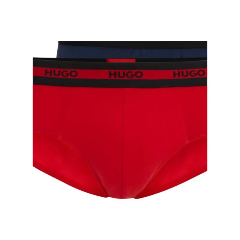 HUGO BOSS Three-Pack Of Stretch-Cotton Briefs With Logo Waistbands Underpants Men's 3 Pack-1