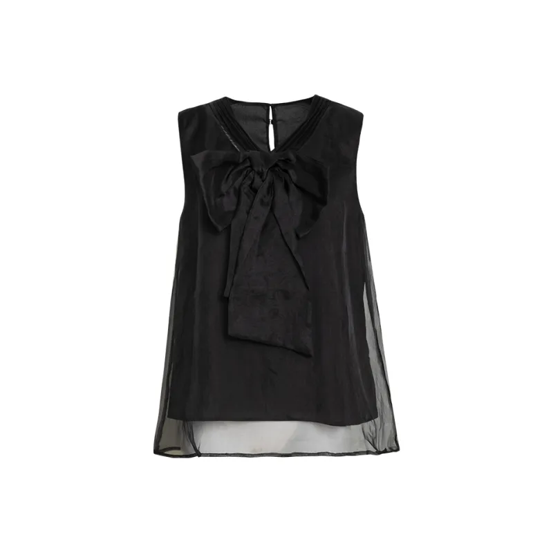 LIZZY SS24 Chiffon Shirts Women's Black-0