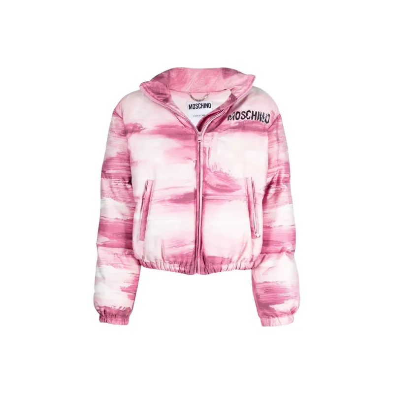 MOSCHINO Brushstroke-Printed Zipped Puffer Jacket-0