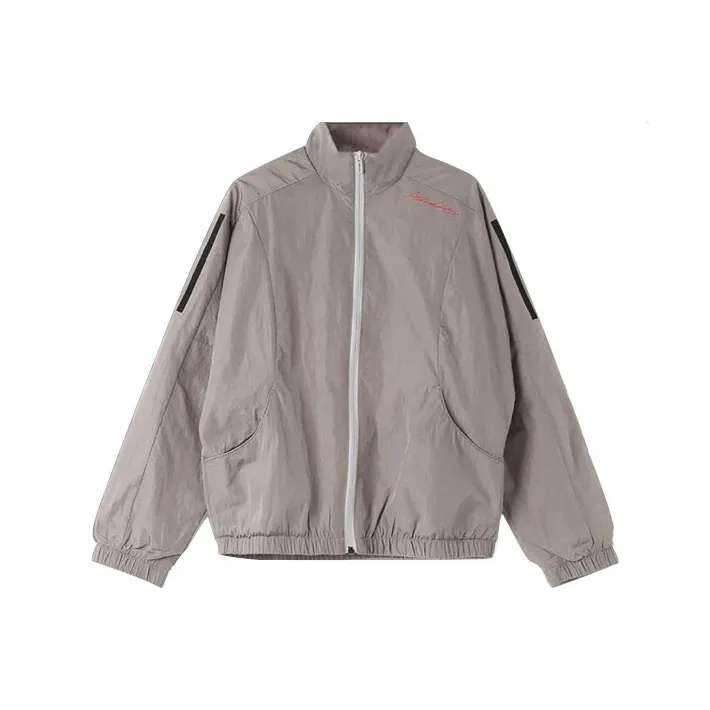 adidas Women'ss Side Stripe Casual Sport Jacket Gray-0