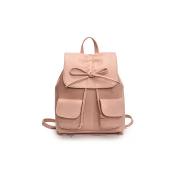 Yalu PU Backpack Women's Pink/Coffee