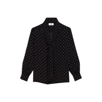 CELINE Loose Shirt 'Black/Cream'