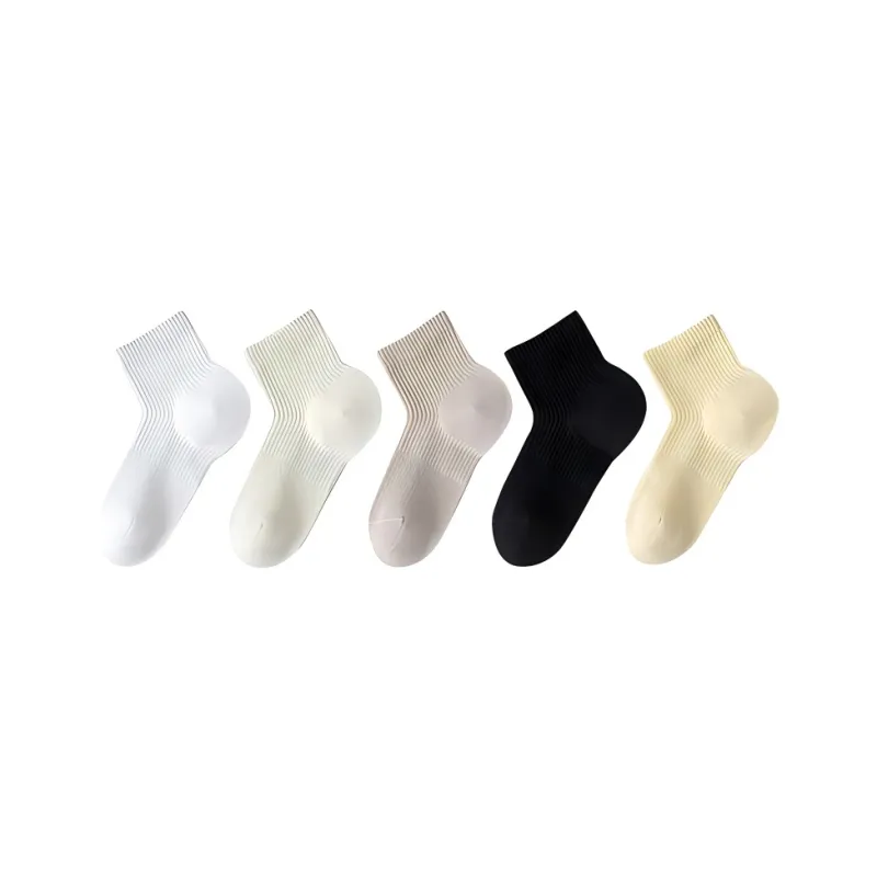 H YXIANG Mid Calf Socks Women's 5 Pack-2