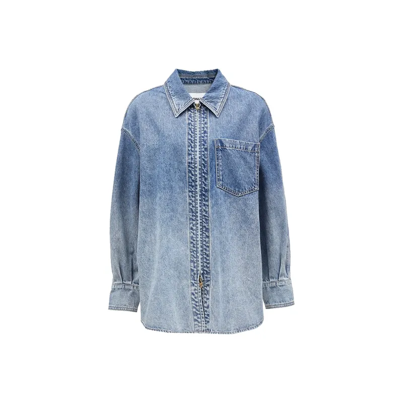 ONLY Shirt Women's Washed Denim Blue-0
