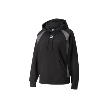 PUMA CLASSICS Classics Block Hoodie Women's Sweatshirt Women's Black-Gray