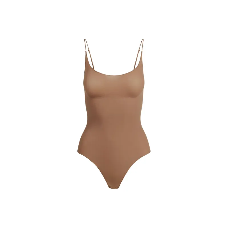 SKIMS SHEER SEAMLESS THONG BODYSUIT Jumpsuit Women's JASPER/Jasper-0