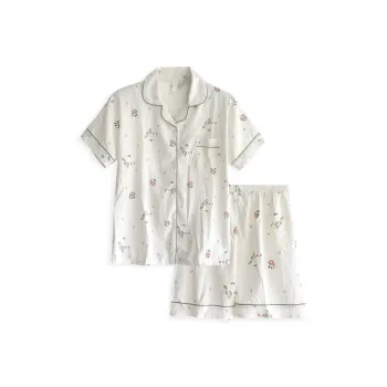XIAFENYAN Pajama Set Women's Apricot
