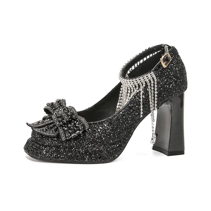 Zubumei Chunky Heel High Heels Women's-0