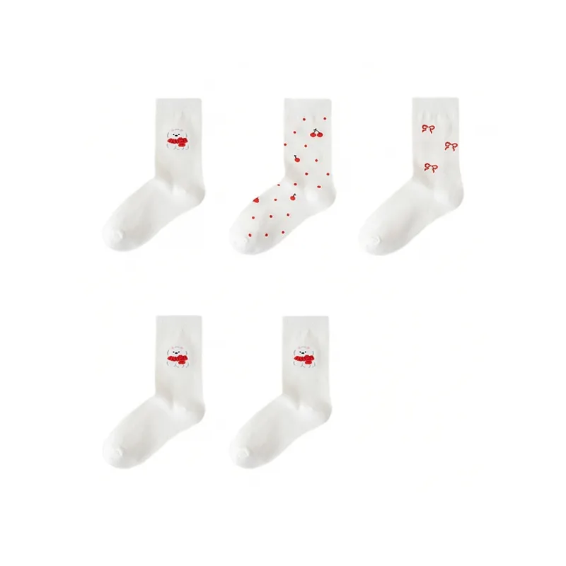 H YXIANG Mid Calf Socks Women's Combo Set-26