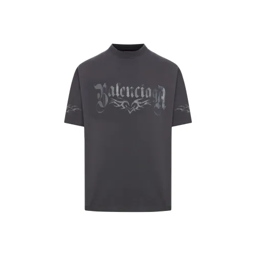 Balenciaga Logo Printed Vintage Medium Fit T Shirt
