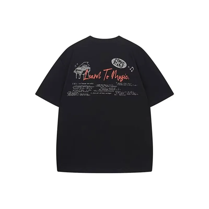 LESS BEARS Drop Shoulder Sleeve T Shirt Women's-3