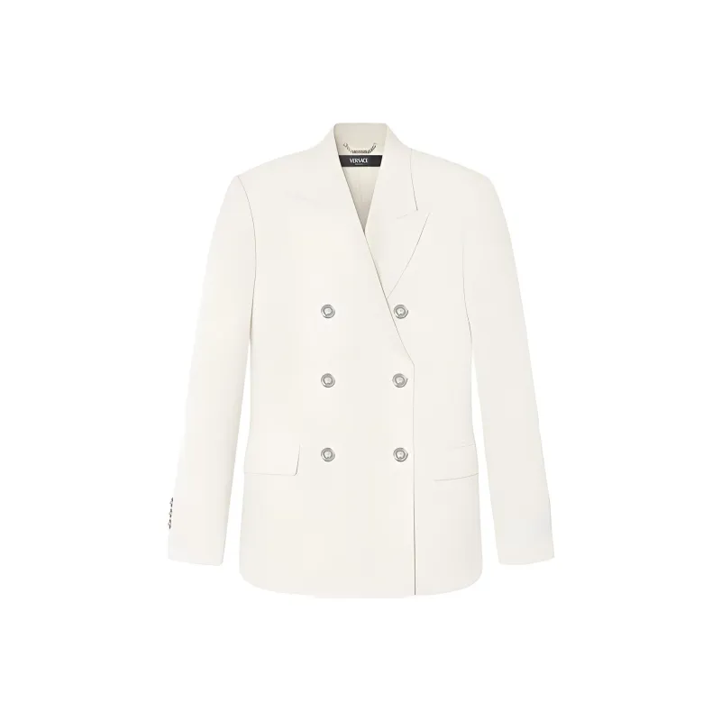 VERSACE Double-Breasted Tailored Blazer-0