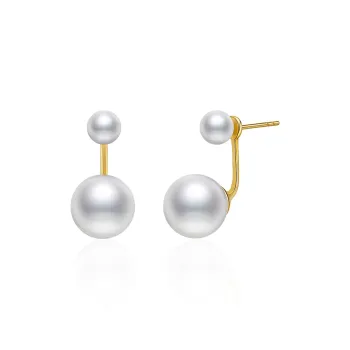 Luxury Beads Pearl Stud Earrings Women's
