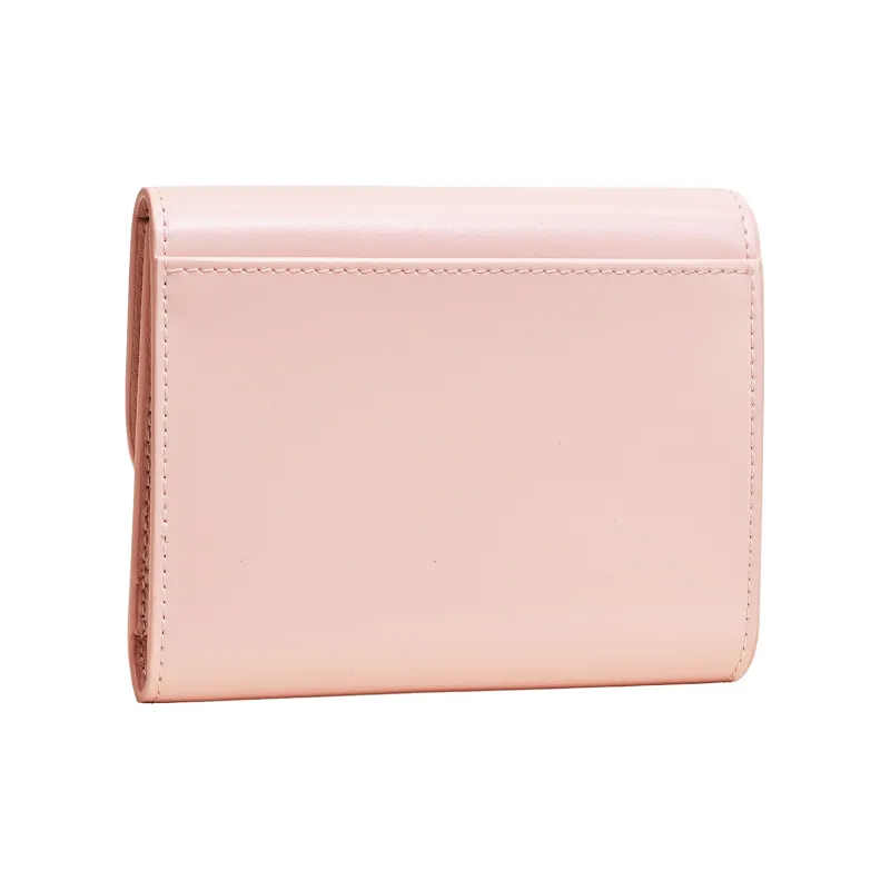 TOUTOU Cow Leather Wallet Women's Cherry Red/Strawberry Pink-8