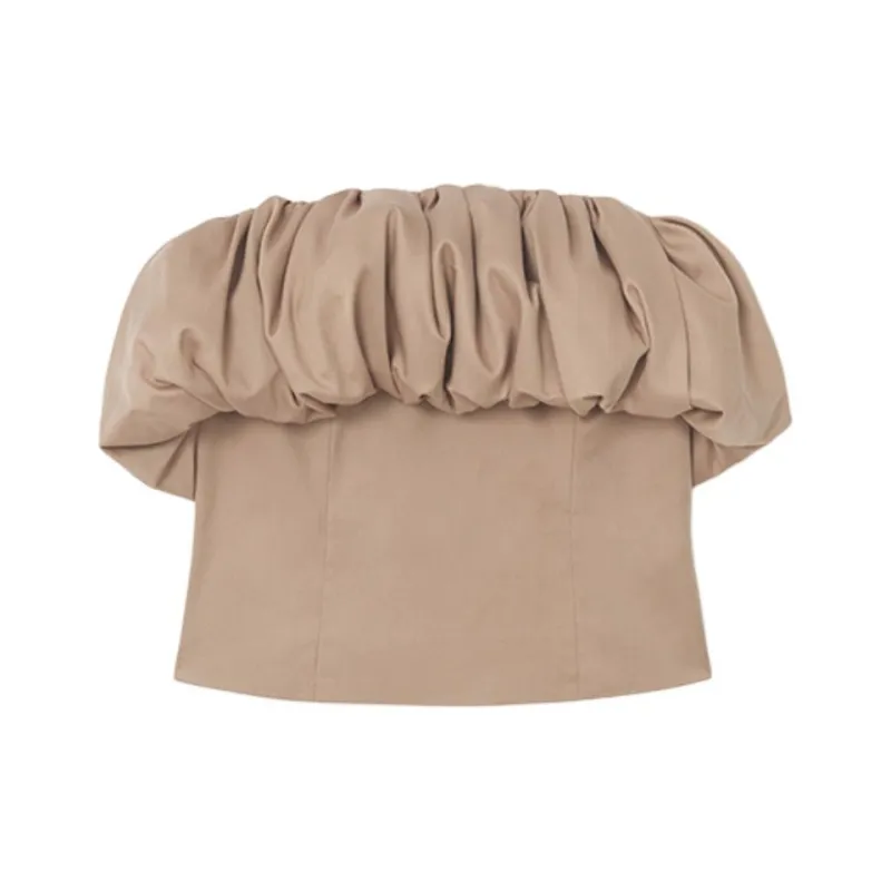 Self portrait Taffeta Bandeau Top-0