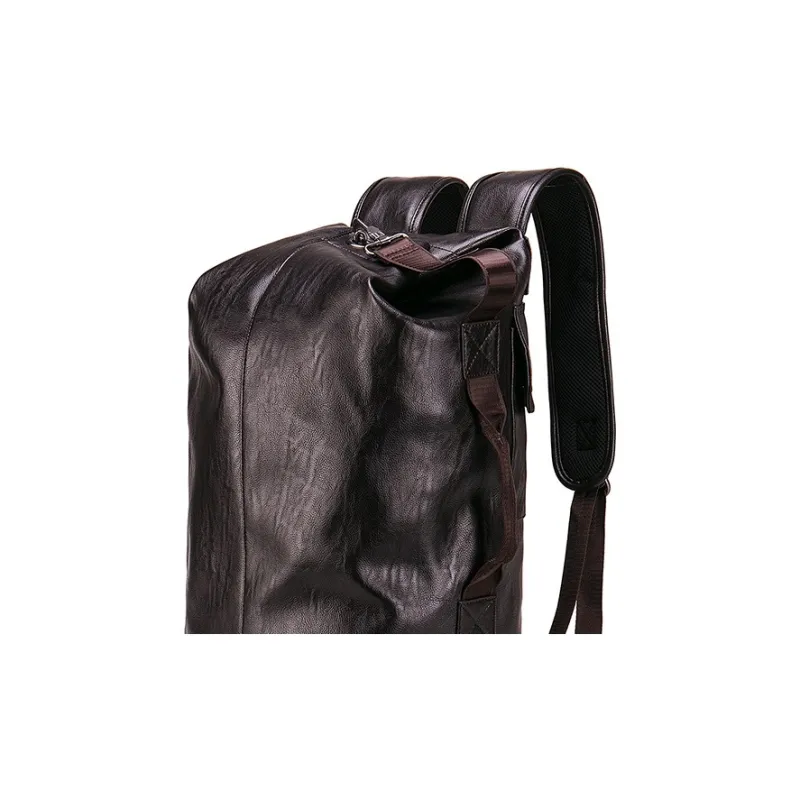 GEERDUN PU Backpack Unisex Brown-4
