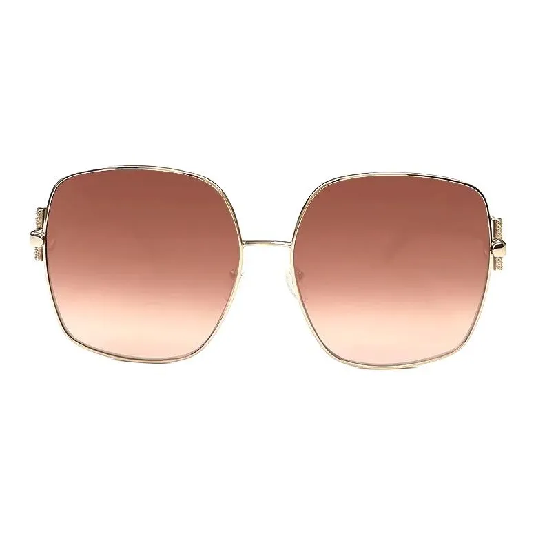 FERRAGAMO Irregular Shape Sunglasses Women's Gold-1