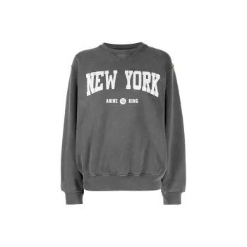 Anine Bing Ramona Printed Fleece Sweatshirt