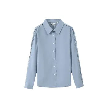 Mo Han Yi Mei Shirt Women's Light Gray Blue