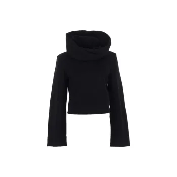 SAINT LAURENT Straight Hem Long-Sleeved Hoodie
