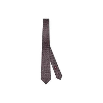 GUCCI Mulberry Silk Ties Unisex Burgundy