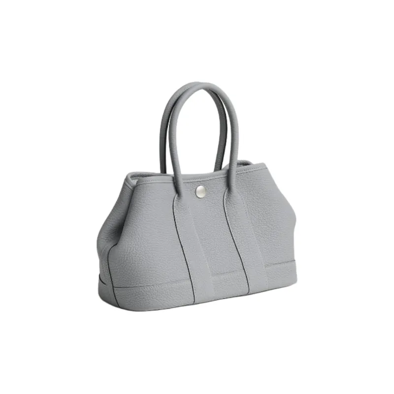 HERMES NEO GARDEN 23 Canvas With Negonda Calfskin Handbag Regular Women's Mist Gray-1
