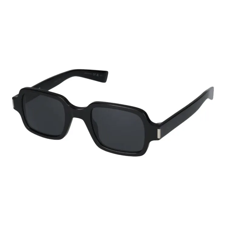 SAINT LAURENT Acetate Rectangular Sunglasses Unisex Black-0