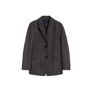 ’S MAX MARA Murano Collection Denim-Look Cotton Jacket Jackets Coats Women's Black