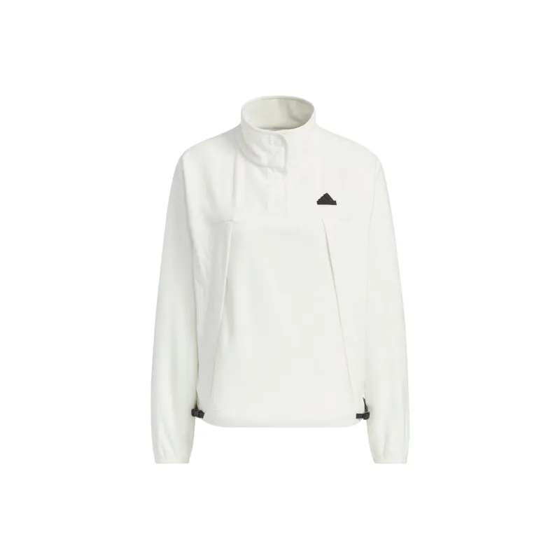 Adidas City Escape Loose Fit Sweatshirt Jackets Coats Women's Jade White-0