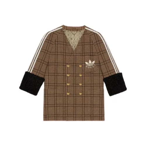 GUCCI Adidas X Gucci Co branded Series Jackets Coats Women's Camel Brown