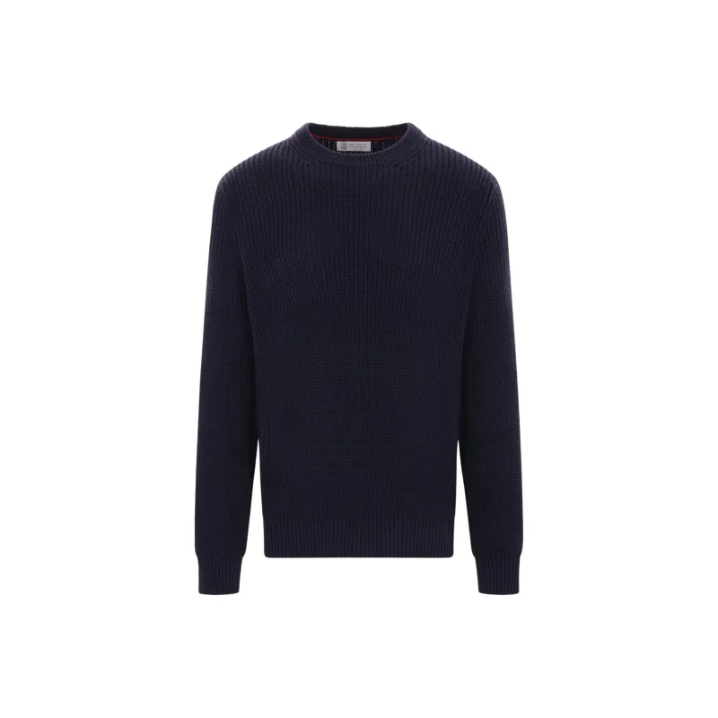 Brunello Cucinelli Half English Rib Jumper-0