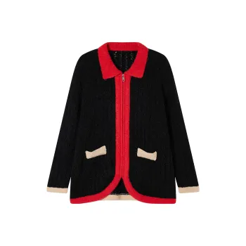 Ouyang Knitwear Women's Black & Red