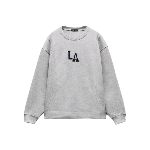 ZARA Sweatshirts Women's Zebra Print Gray