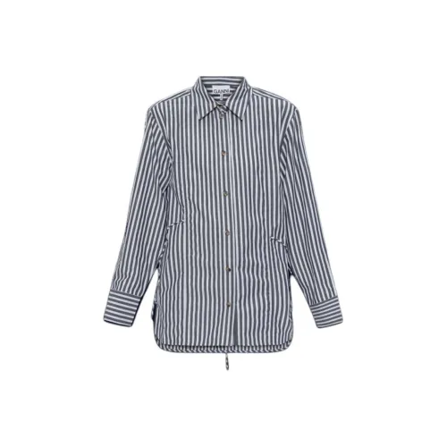 GANNI Striped Long Sleeved Shirt