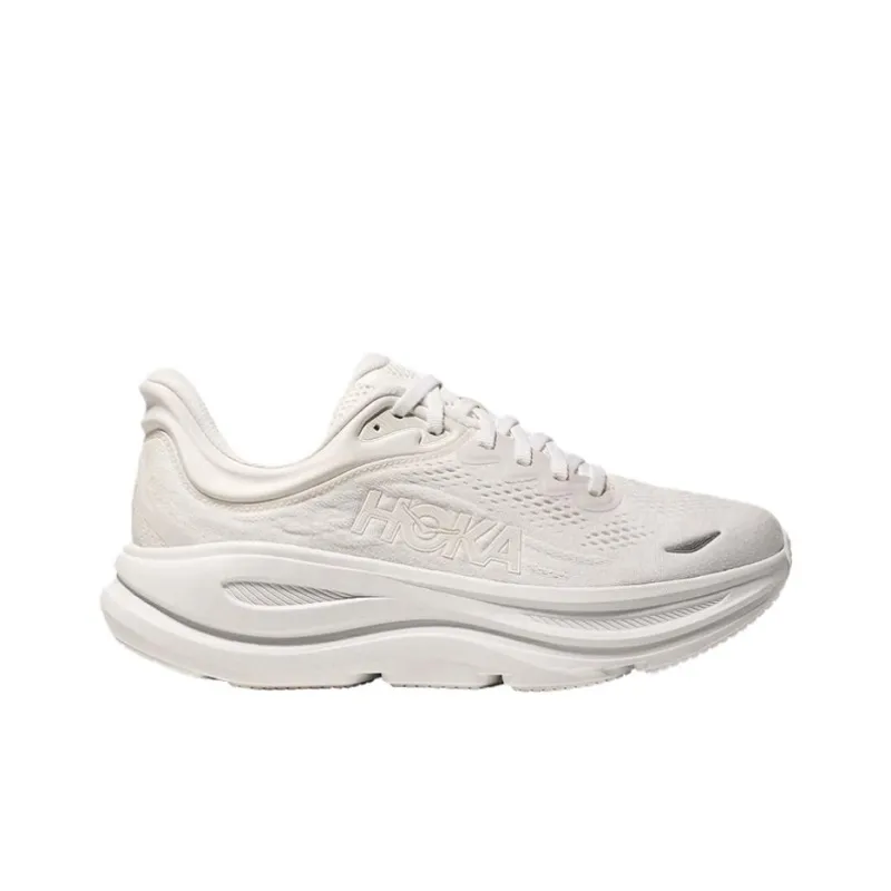 HOKA ONE ONE Bondi 9 Anti Slip Wear Resistant Low Top Training Running Shoes Women's White-1