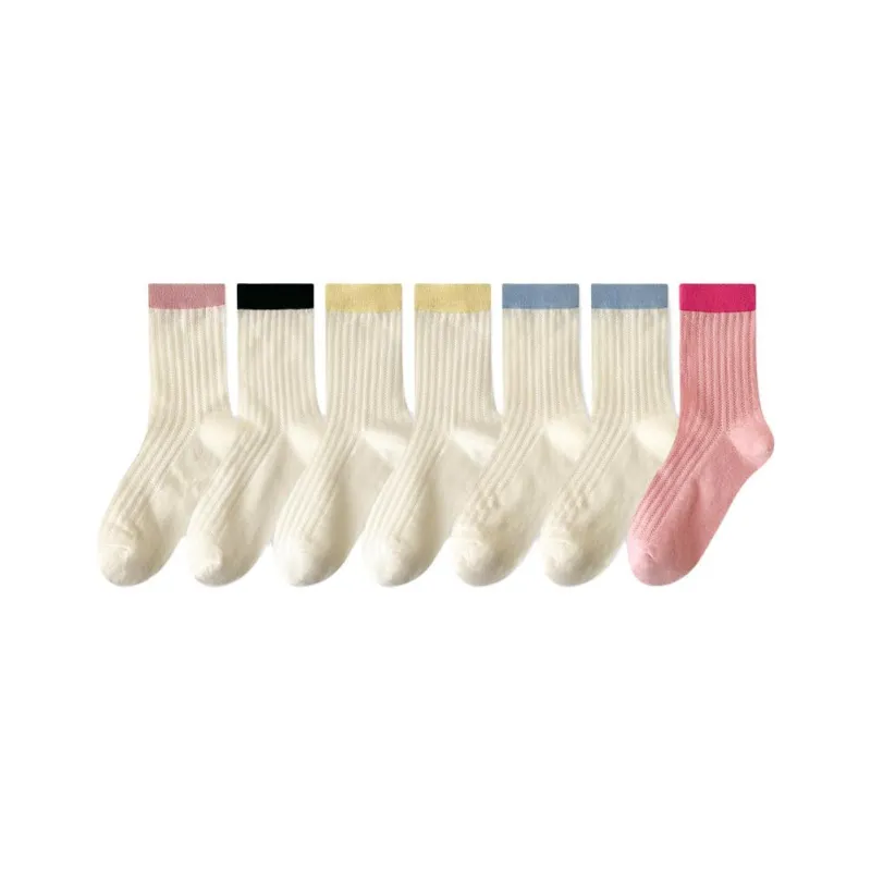 H YXIANG Mid Calf Socks Women's Combo Set-17