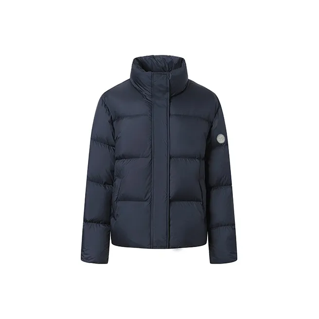 SylphlikeLoli Solid Color Stand Collar Loose Fit Thickened Cropped Down Jacket Women's-7
