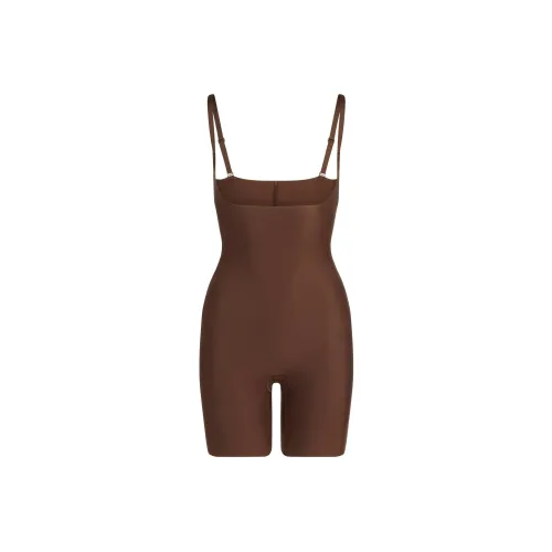 SKIMS BODY CORE SCULPT OPEN BUST MID THIGH BODYSUIT Jumpsuit Women's COCOA/Cocoa