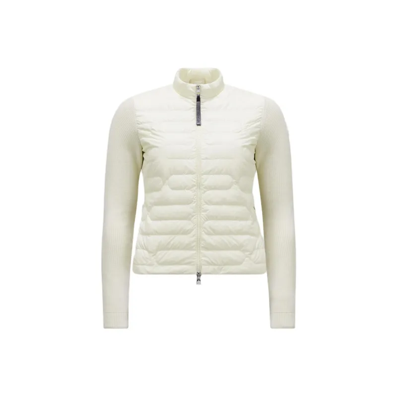 Moncler Zip Up Knit Padded Cardigan-0