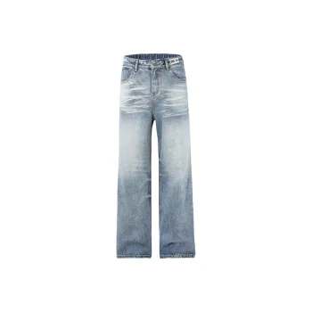 FCB ARCELONA Jeans Unisex Lightning Pattern Blue