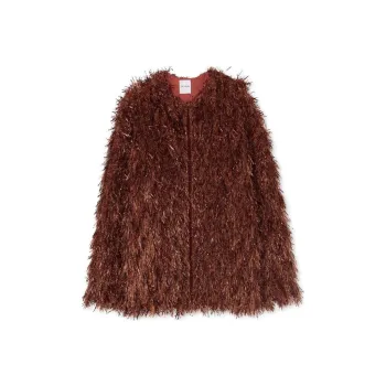 St. John Faux fur Metallic thread Jacket