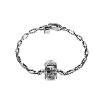 GUCCI 925 Sterling Silver, Crystal, Synthetic Gemstone Bracelets Women's Silver