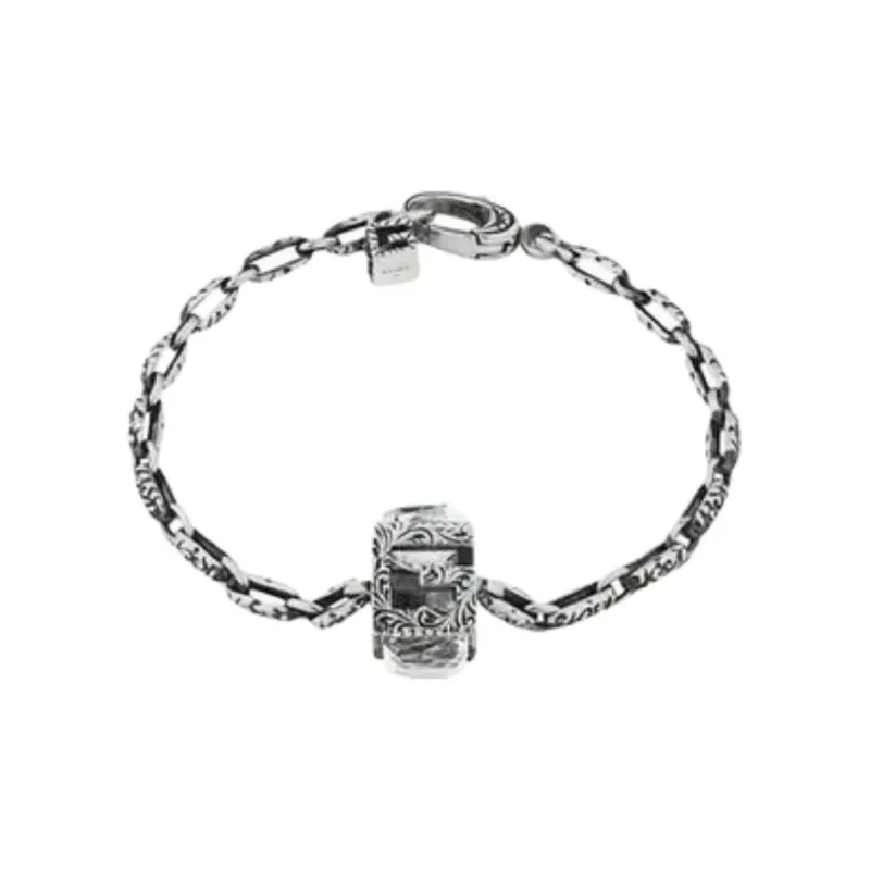 GUCCI 925 Sterling Silver, Crystal, Synthetic Gemstone Bracelets Women's Silver-0