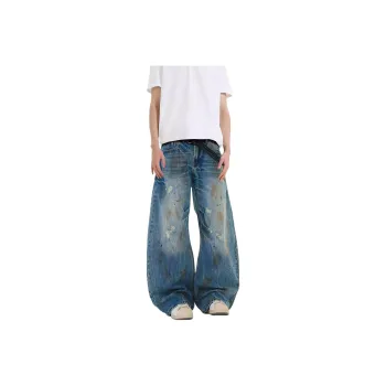 DUATOGE Jeans Men's Vintage Blue 