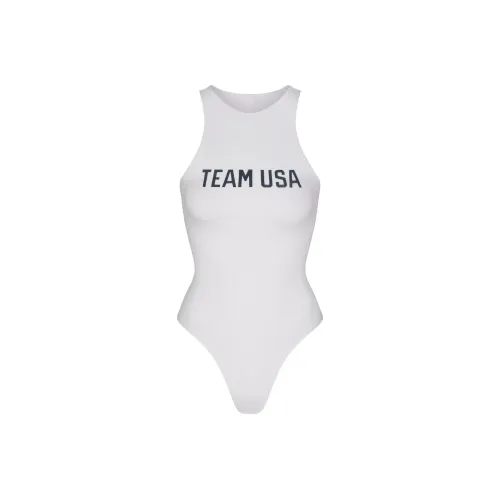 Skims USA Olympic Team Co-branded Bodysuits Women's WHITE/White